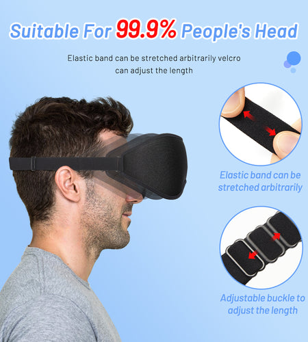 3D Natural Memory Foam Sleep Mask for Comfort