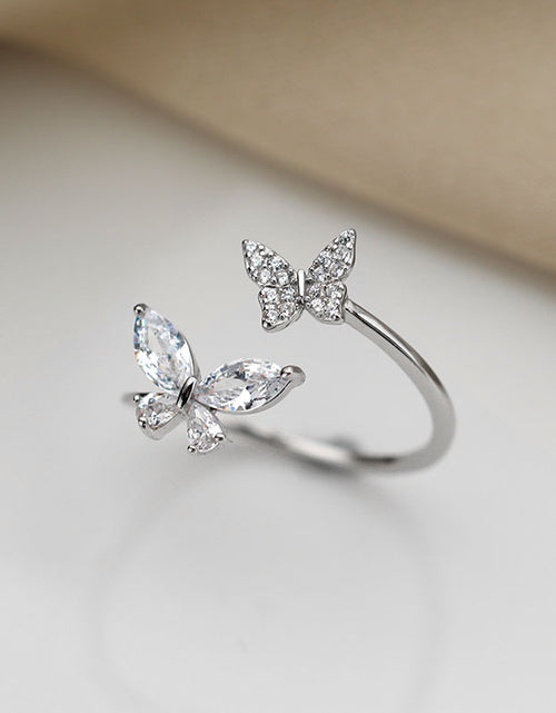 Load image into Gallery viewer, S925 Sterling Silver Butterfly Ring for Women
