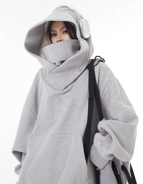 Load image into Gallery viewer, Loose High Collar Fleece Lined Hoodie
