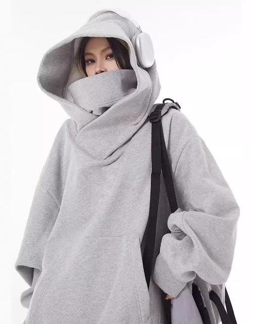 Load image into Gallery viewer, Loose High Collar Fleece Lined Hoodie
