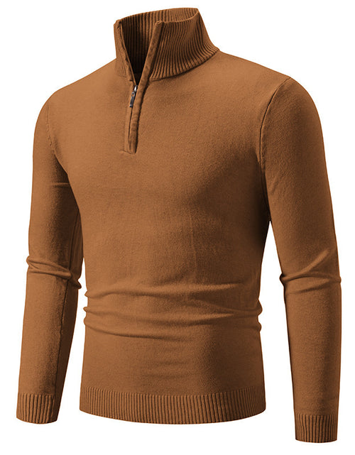 Load image into Gallery viewer, 2023 Men's Plus Size Fleece Zip Mock Neck Sweater
