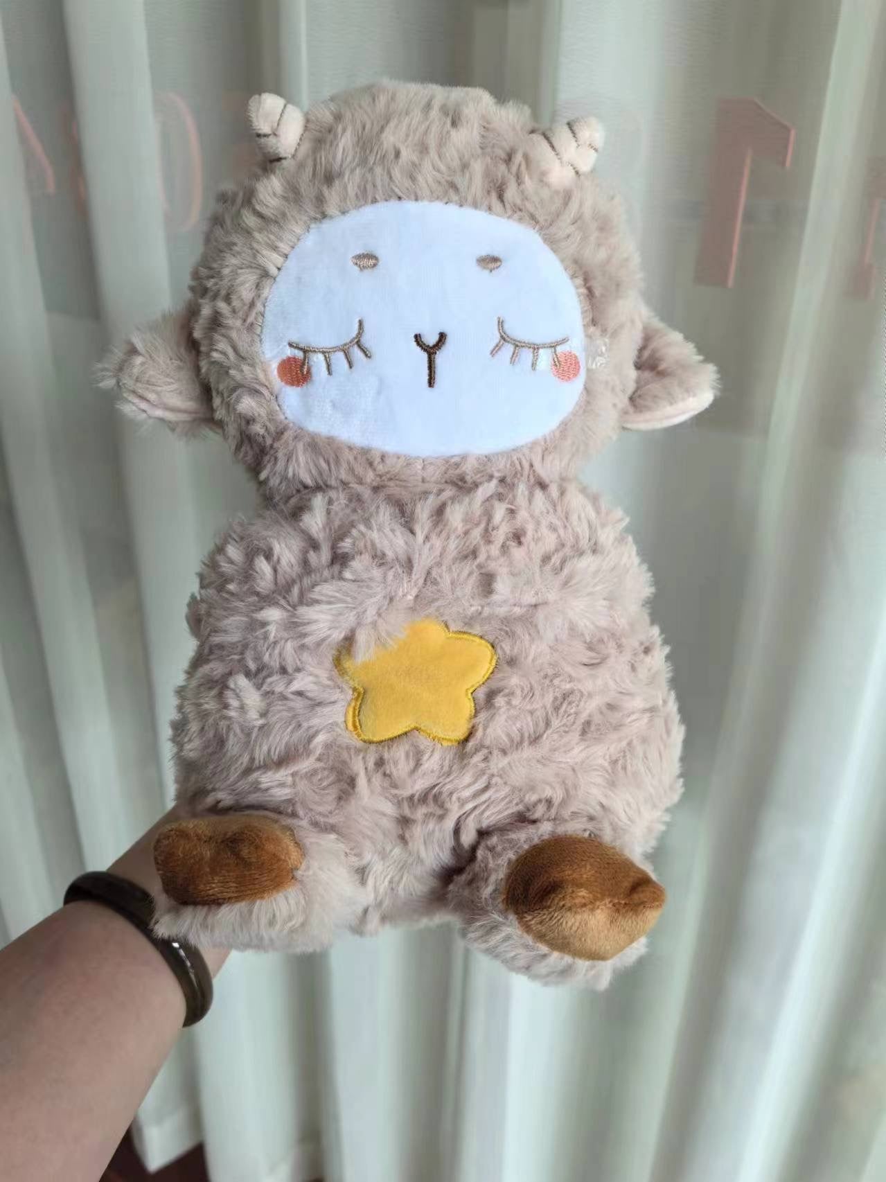 Sound Machine ease 'n Snuggle Otter Portable Plush Baby Toy with Sensory Details Music Lights & Rhythmic Breathing Motion