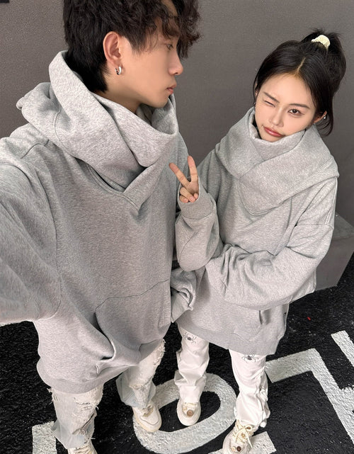 Load image into Gallery viewer, Loose High Collar Fleece Lined Hoodie
