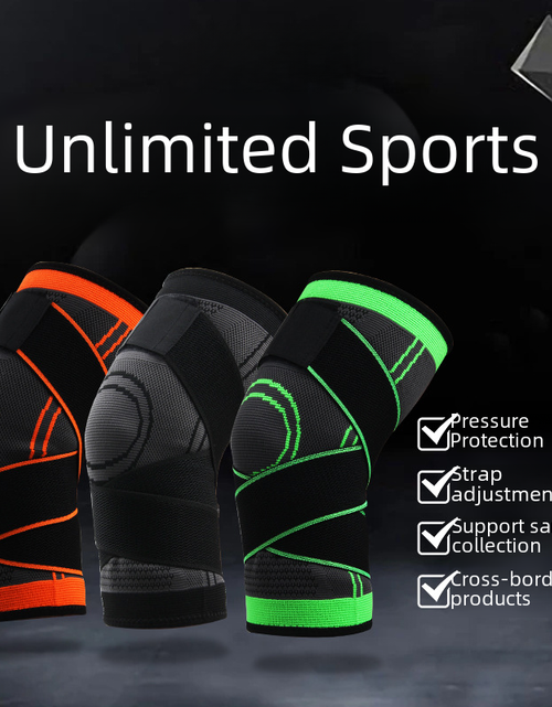 Load image into Gallery viewer, Men's Compression Knee Brace for Sports and Fitness
